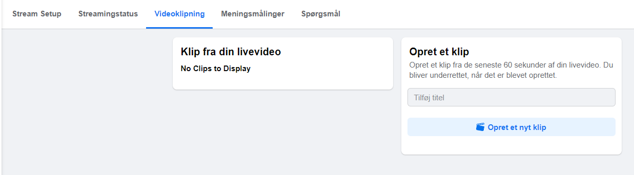 Facebook Live - nyt klippe-værktøj Facebook Live - nyt klippe-værktøj