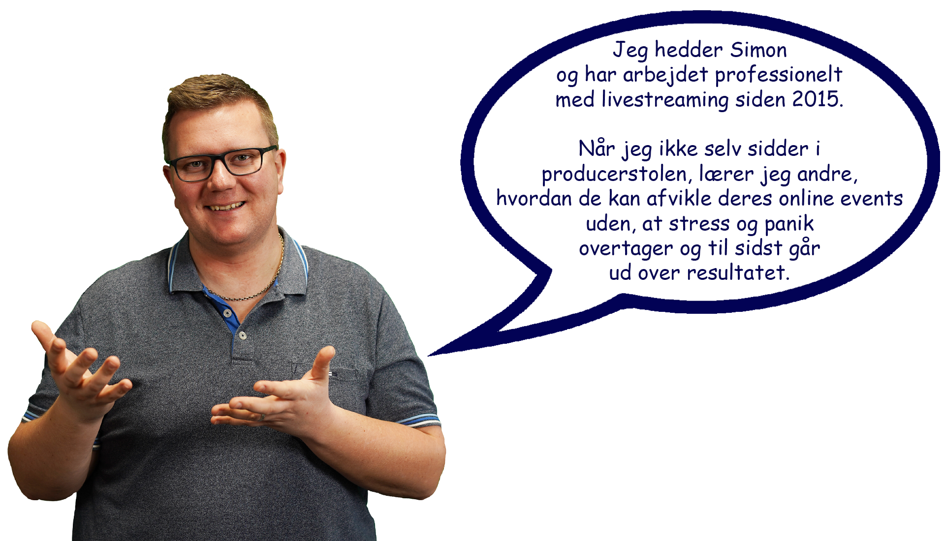 Jeg er Simon Workshop i livestreaming